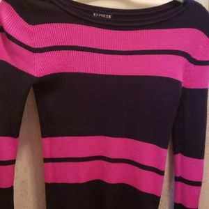 Crew neck ribbed sweater